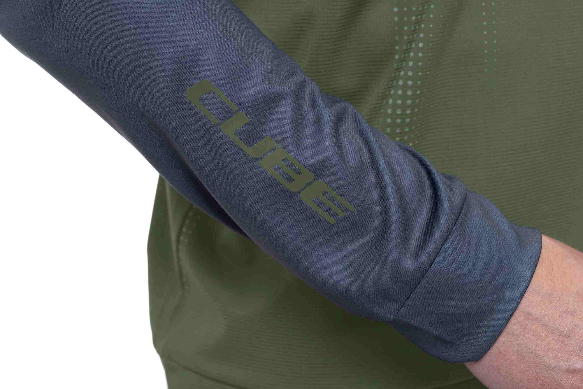 Cube Atx Round Neck Jersey Tm L/S Olive/Grey - Image 3