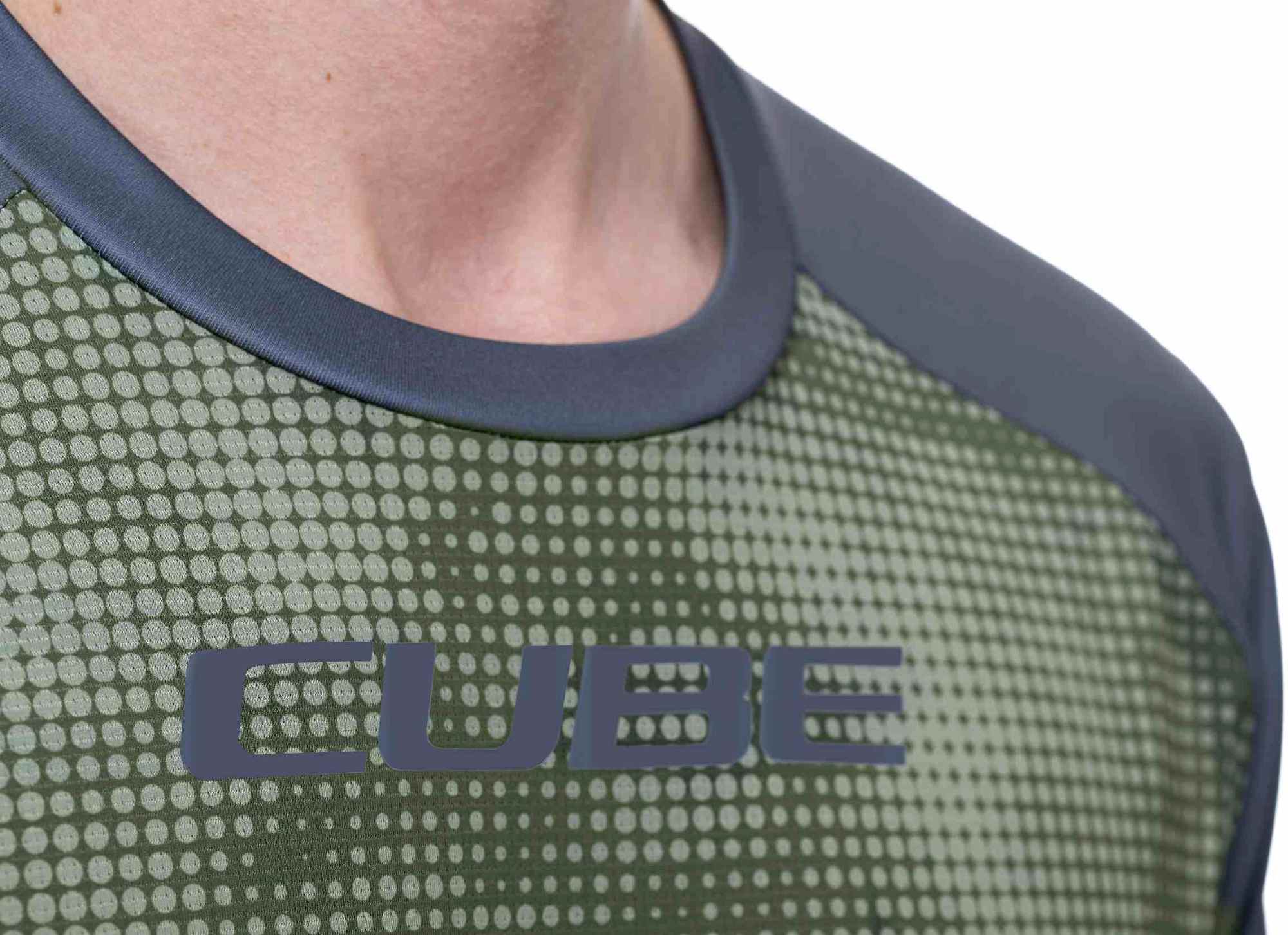 Cube Atx Round Neck Jersey Tm L/S Olive/Grey - Image 4