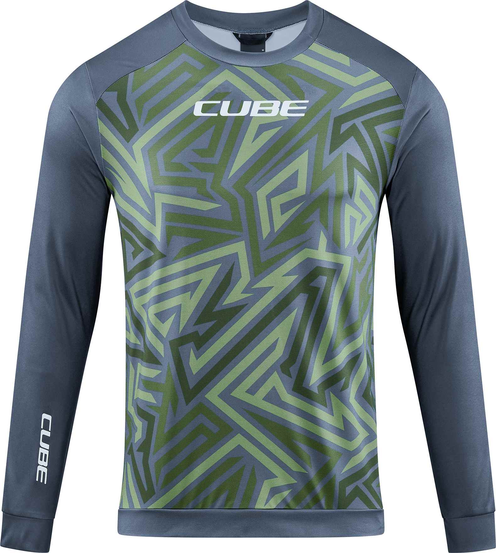 CUBE Atx Round Neck Jersey Tm L/S Olive/Grey - Image 5