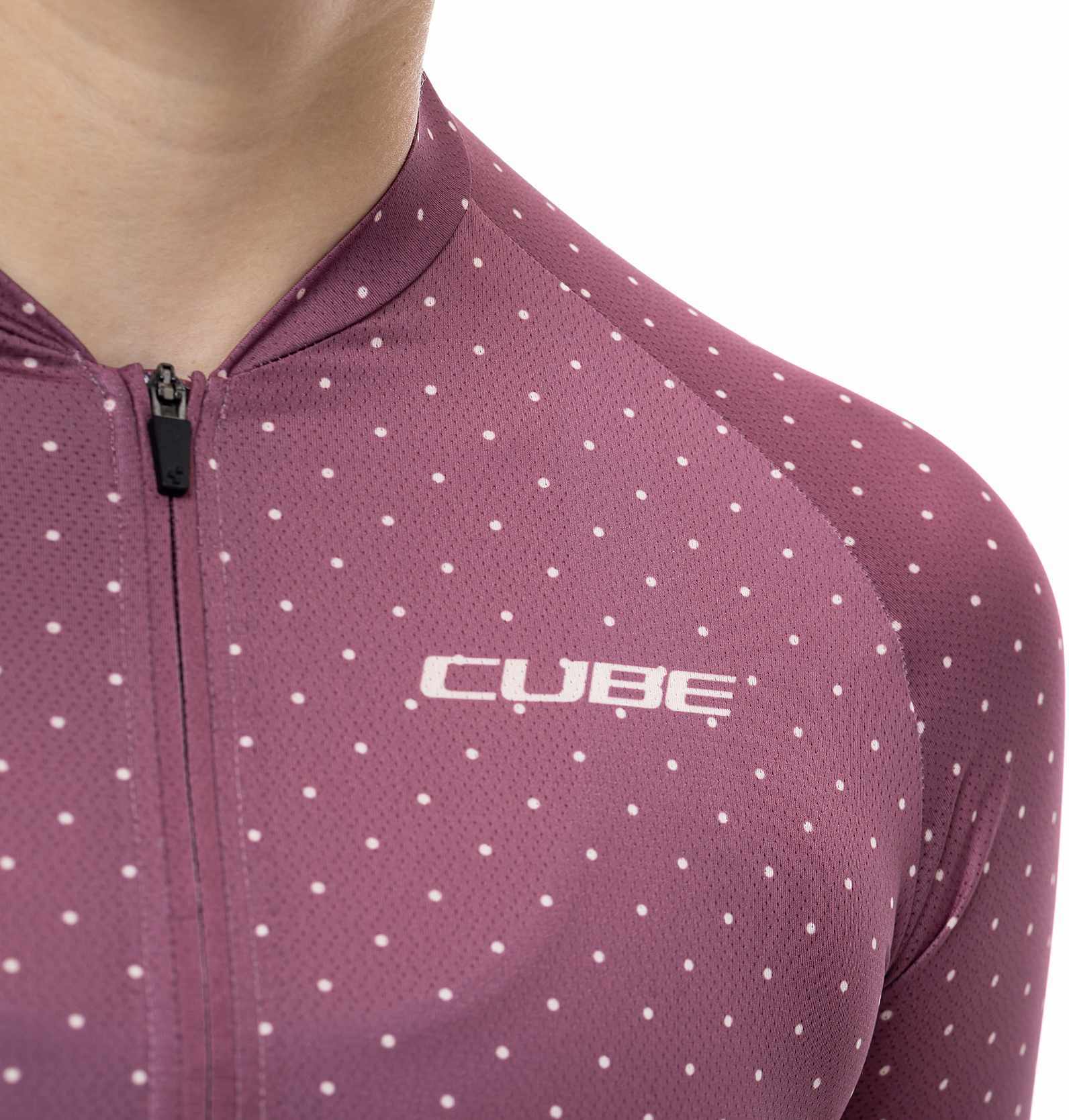 Cube Atx WS Jersey Half Zip Cmpt S/S Berry - Image 5