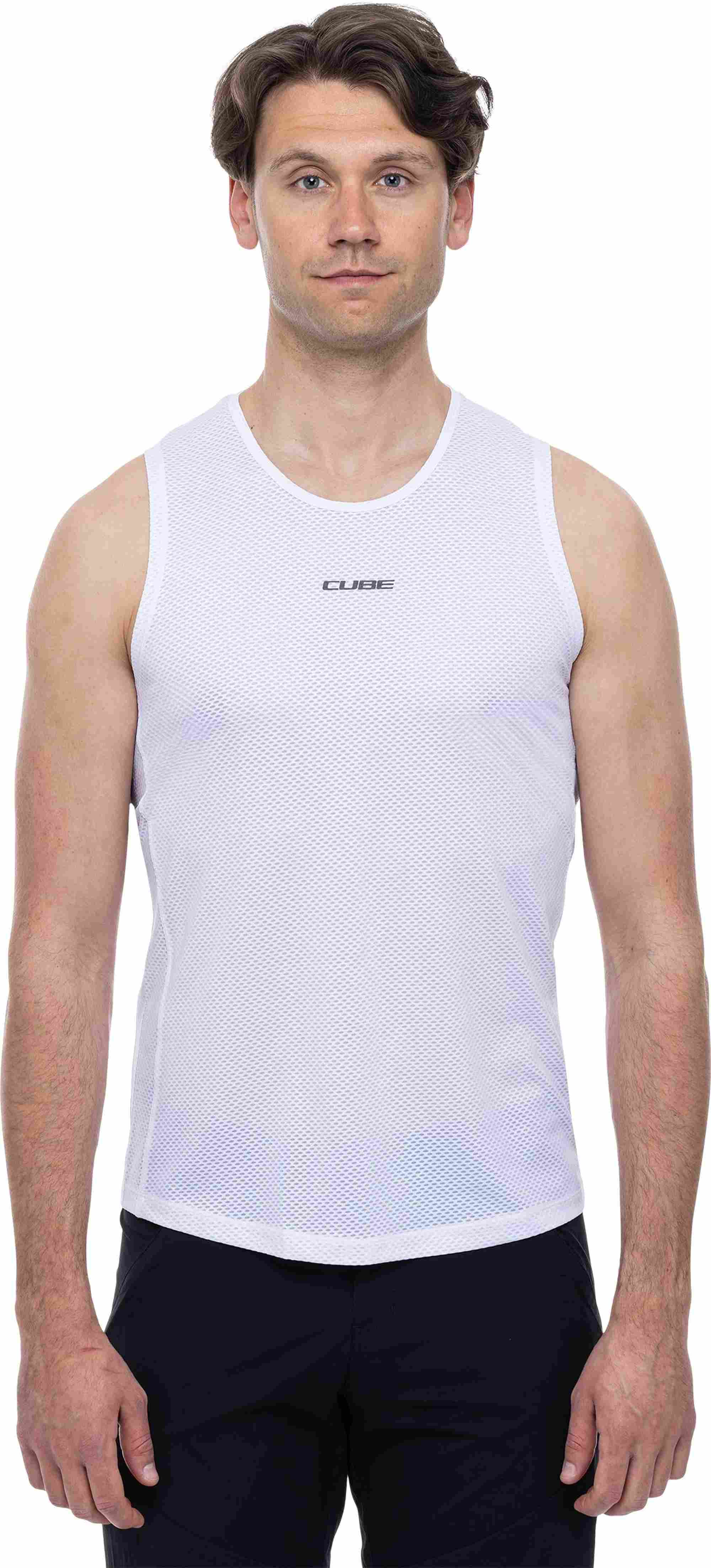 CUBE Baselayer Shirt Mesh Sleeveless White - Image 3
