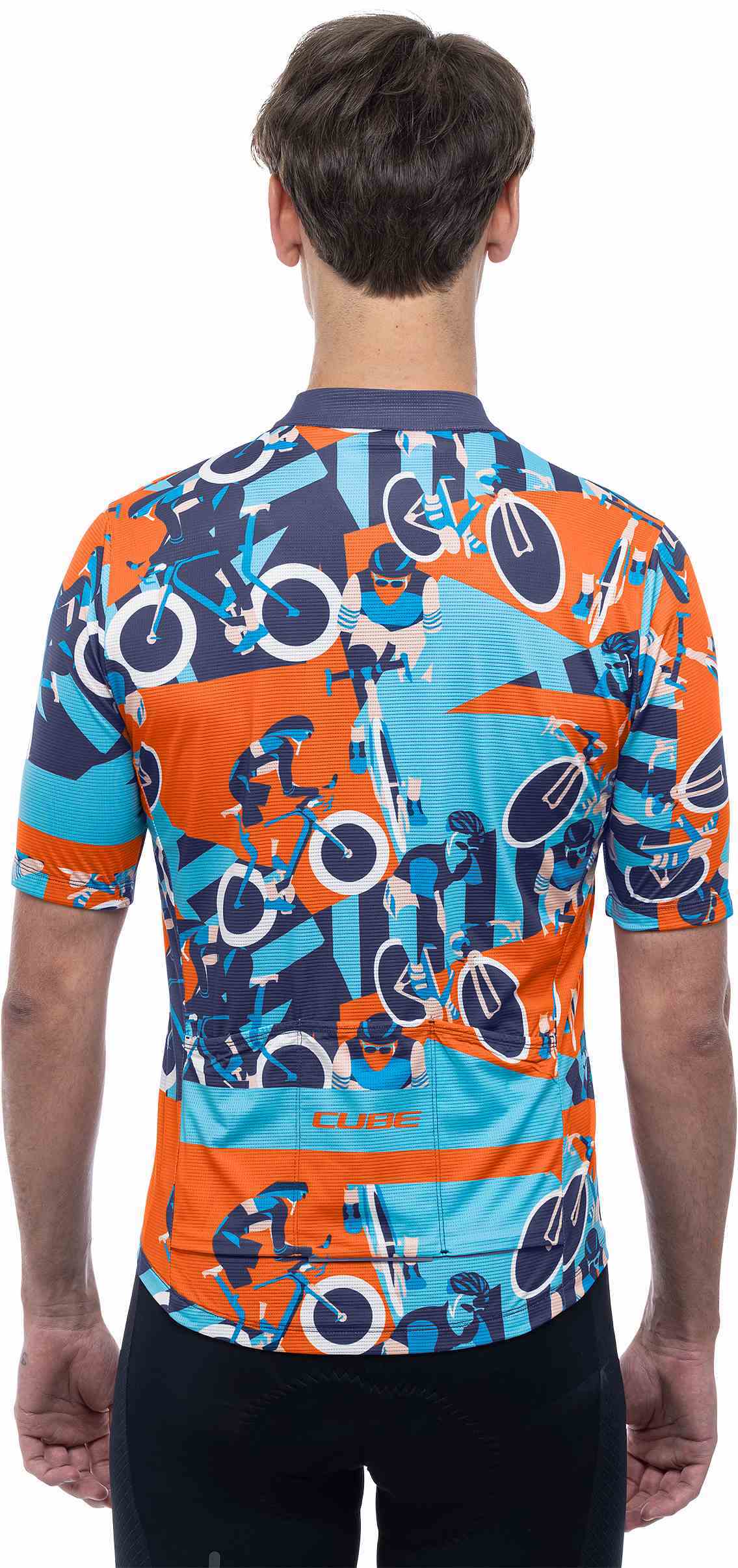 CUBE BLACKLINE JERSEY CMPT S/S BLUE/ORANGE - Image 2