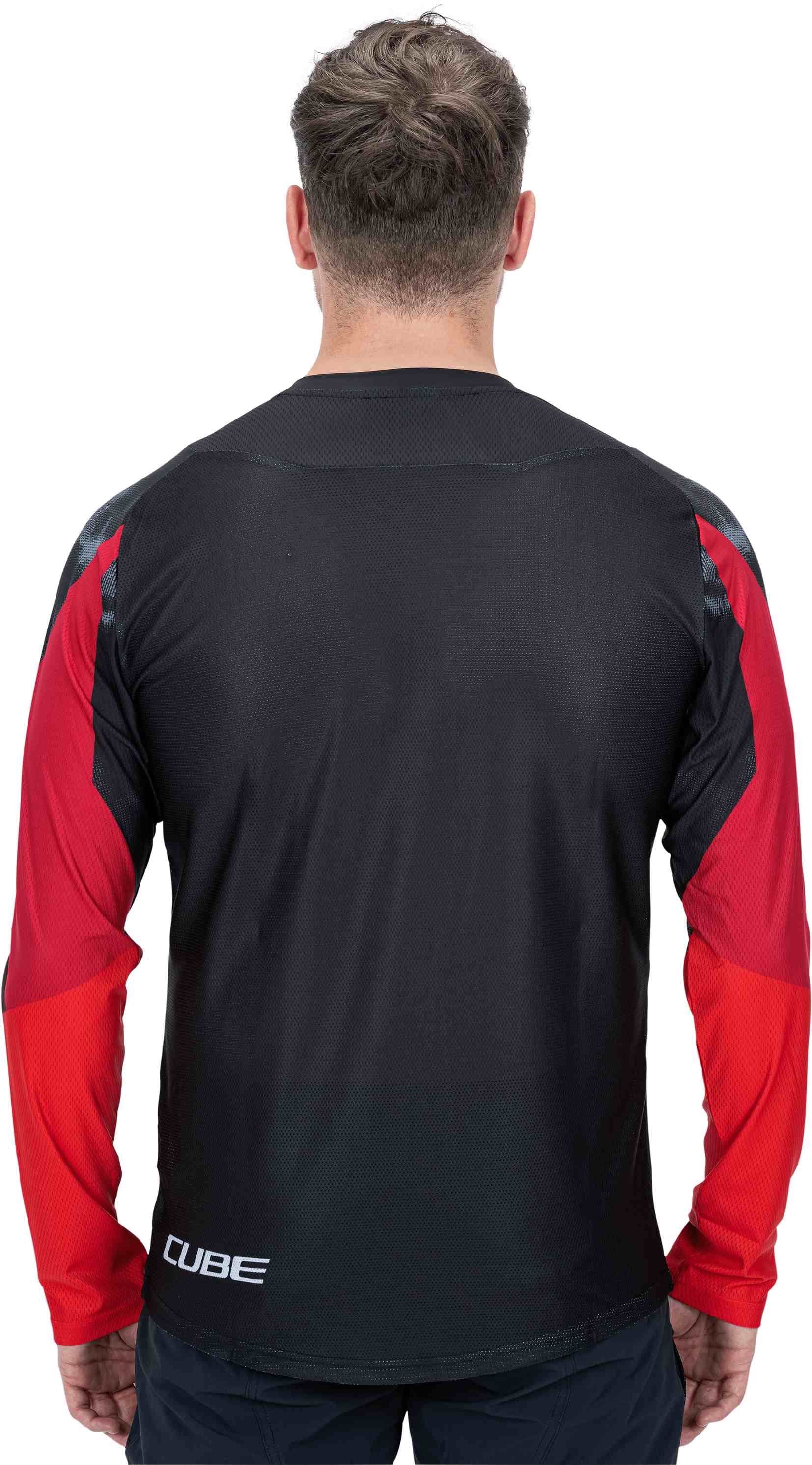 CUBE Edge Round Neck Jersey Ls Black/Red - Image 2