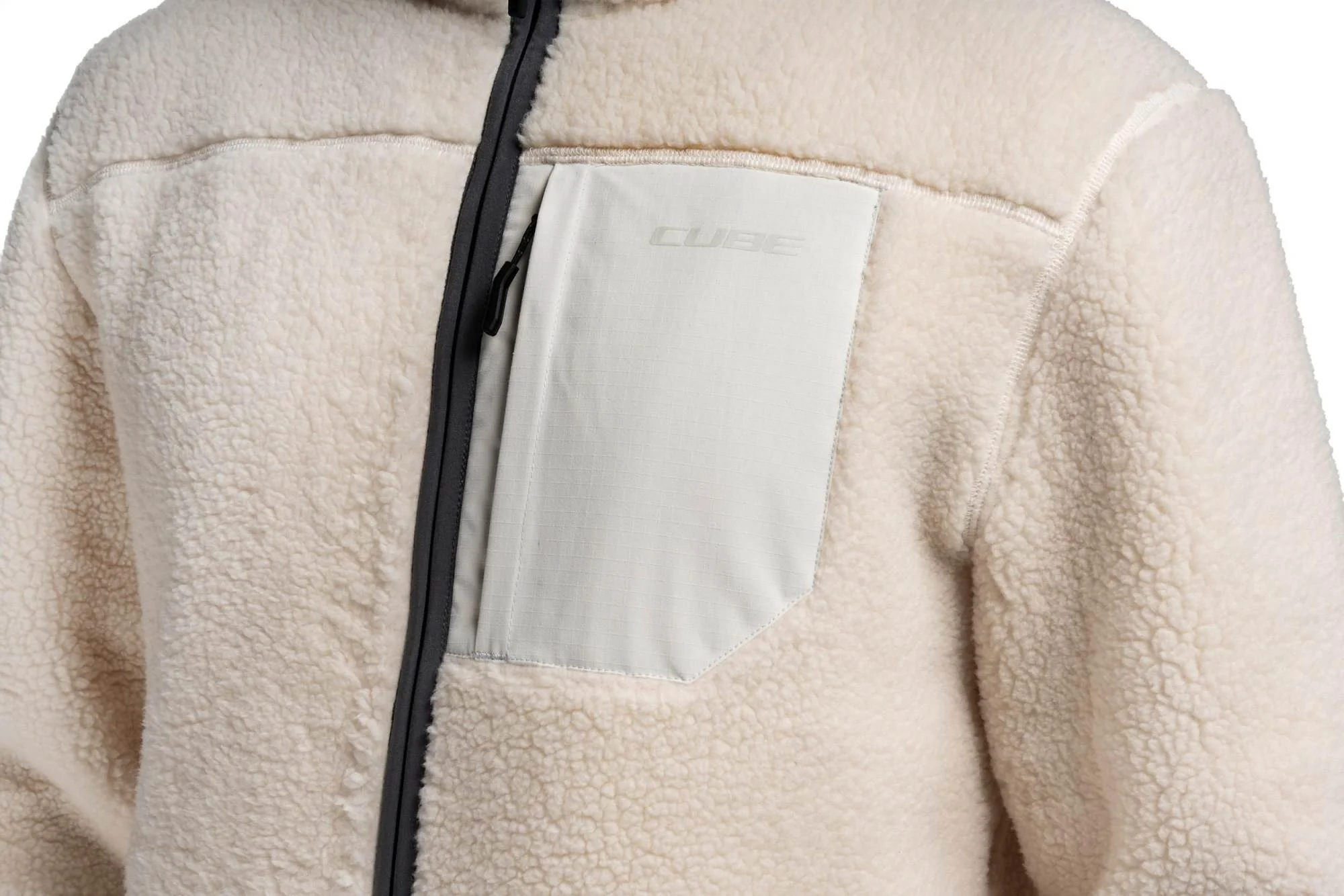 CUBE FLEECE JACKET BEIGE - Image 3