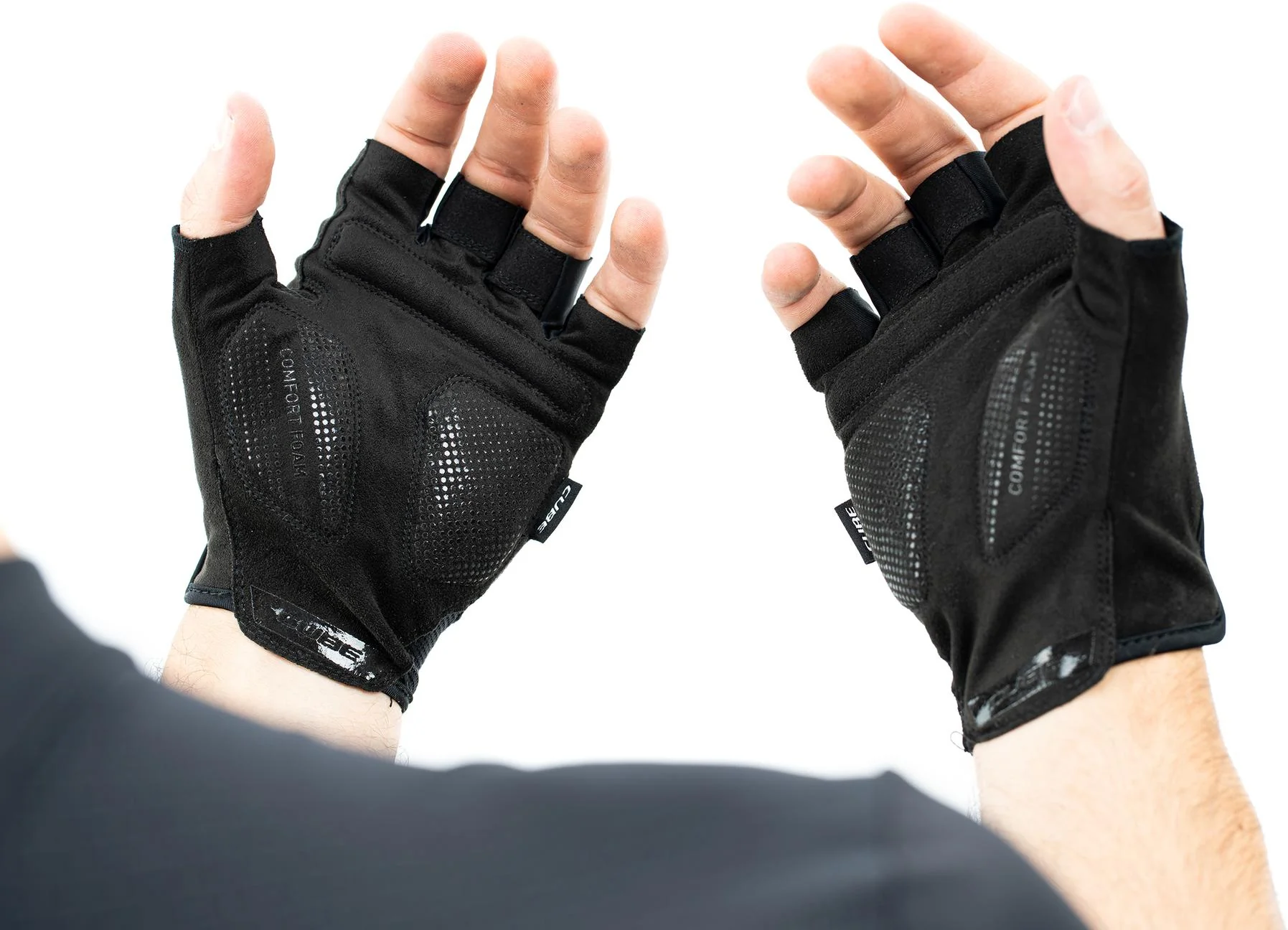 CUBE Gloves Comfort Short Finger Black/Grey - Image 6