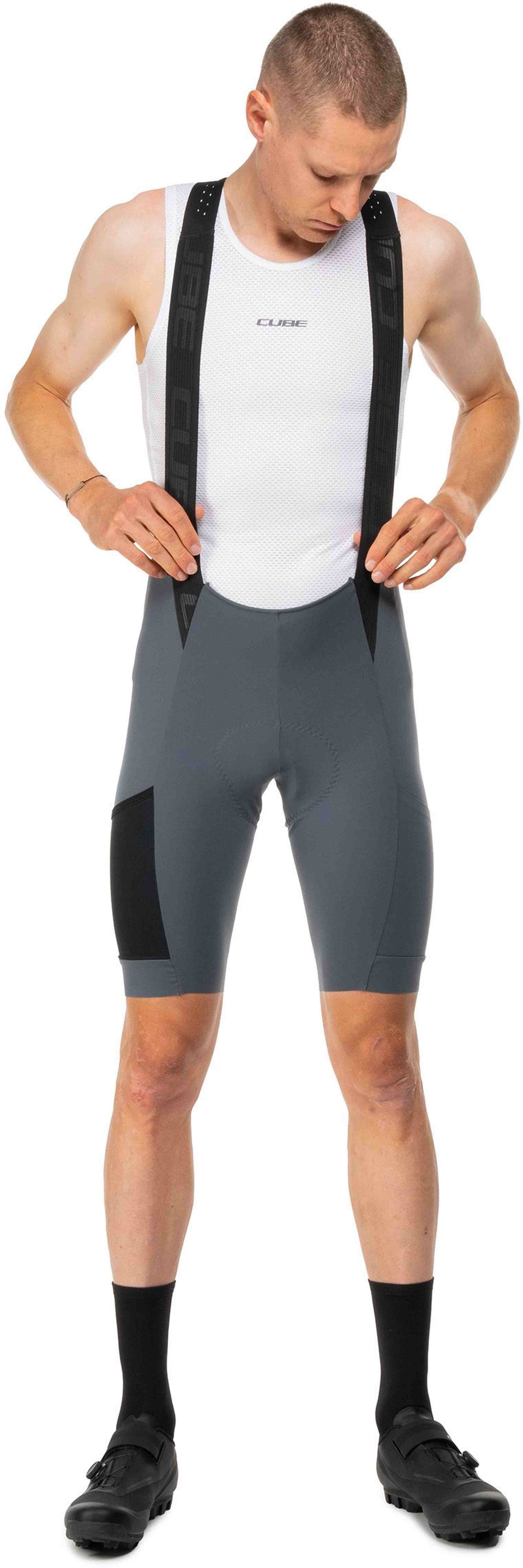 CUBE GRAVEL BIB SHORT CARGO DARK BLUE - Image 3