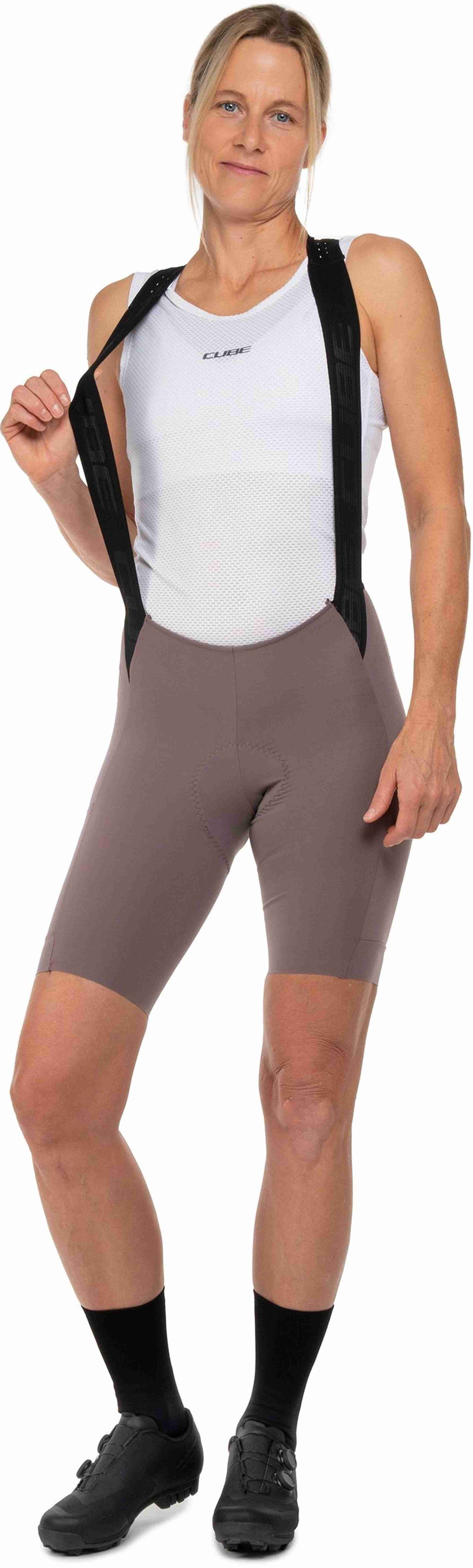 CUBE GRAVEL WS BIB SHORT CARGO BURGUNDY - Image 3