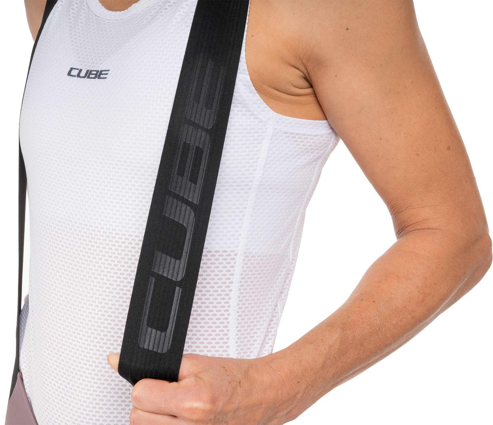 CUBE GRAVEL WS BIB SHORT CARGO BURGUNDY - Image 5