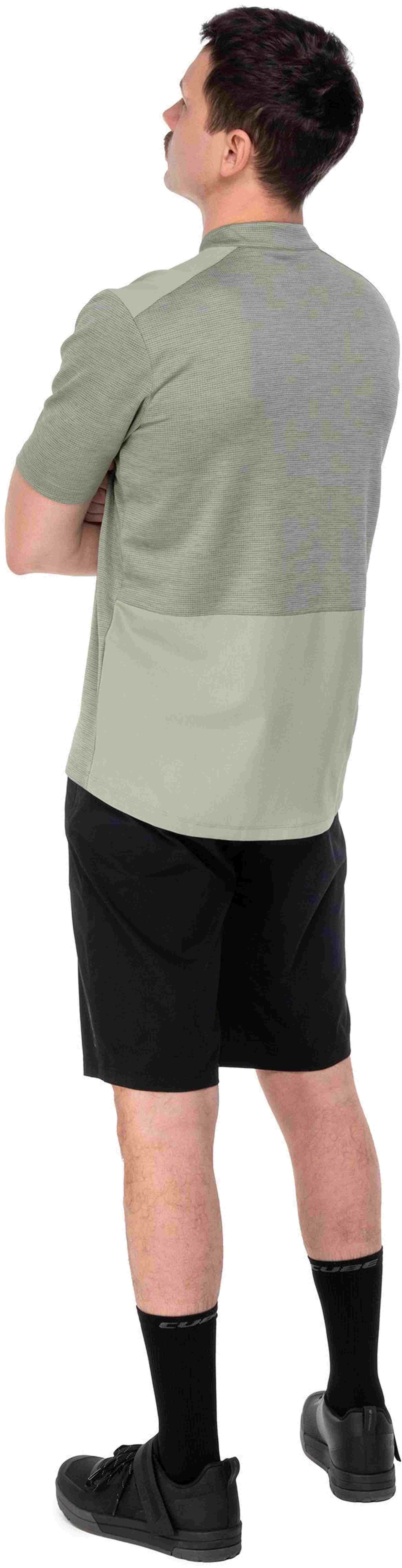 CUBE JERSEY HALF ZIP CMPT S/S GREEN - Image 4