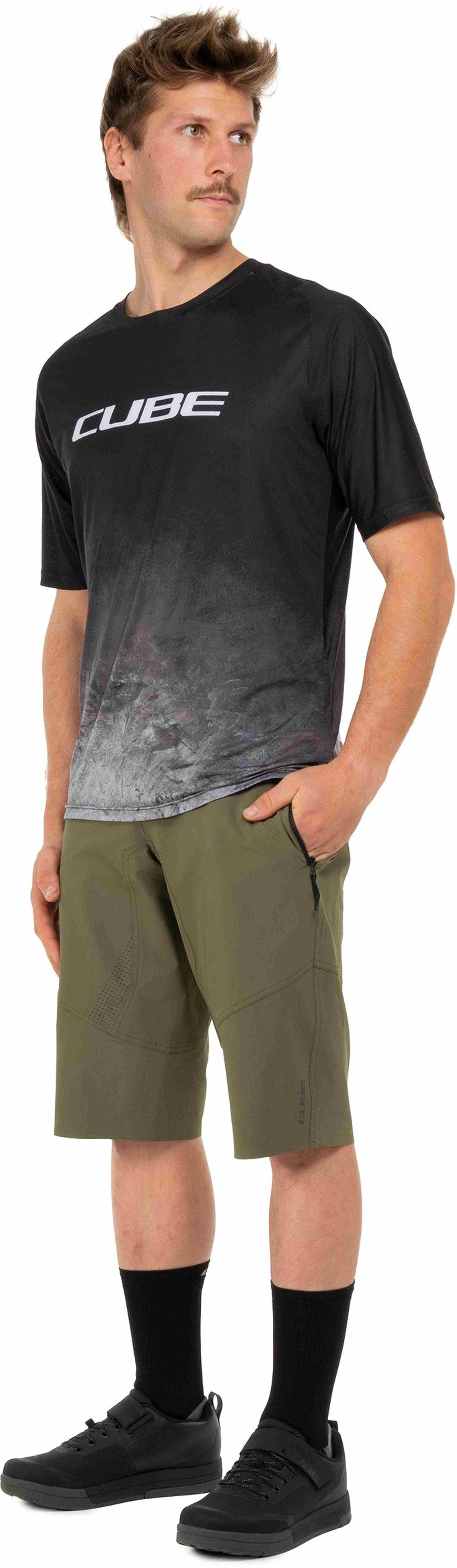CUBE MTB ENDURO SHORT TM REED GREEN - Image 3