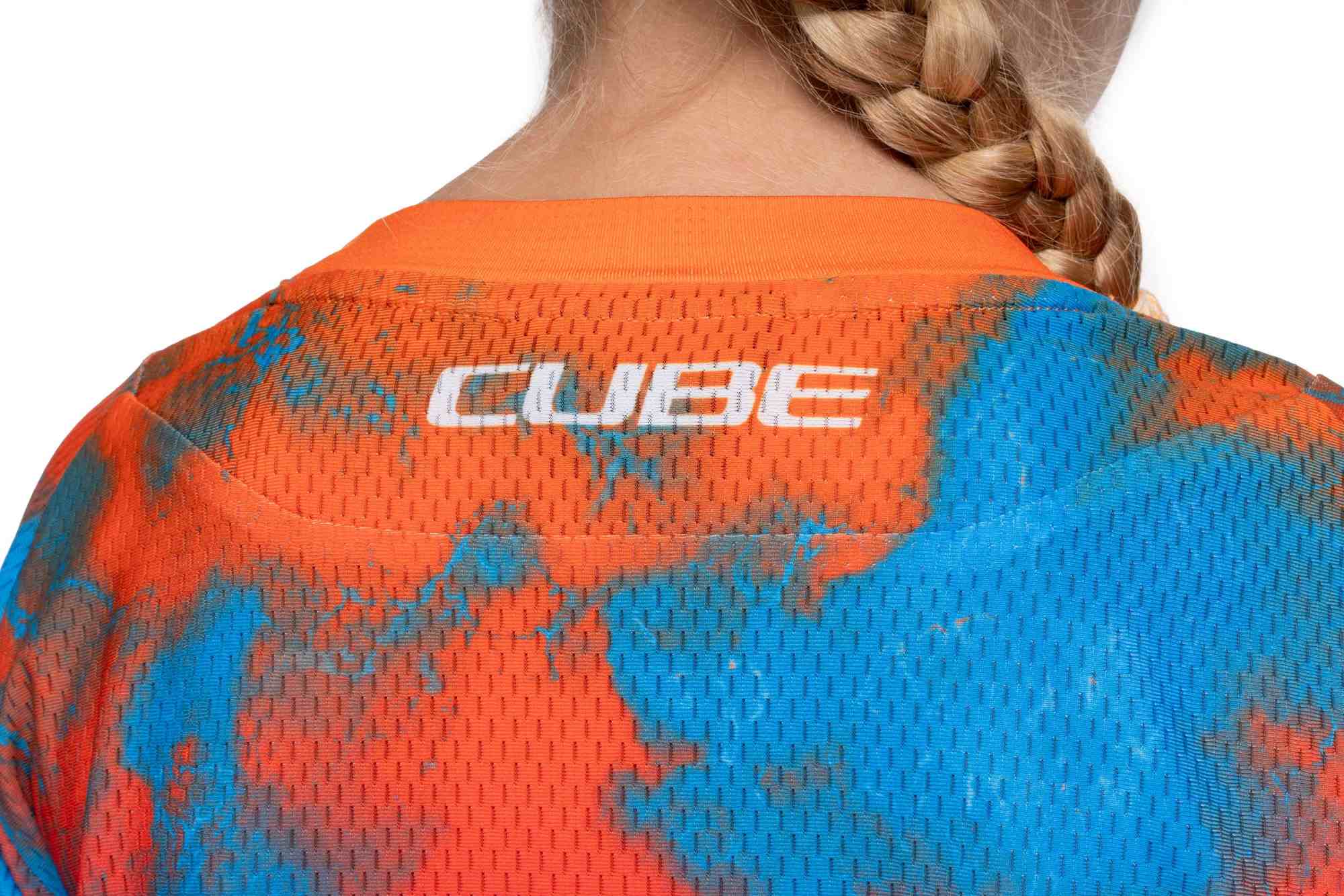 CUBE MTB JERSEY ROOKIE X ACTIONTEAM L/S BLUE/PINK/ORANGE - Image 7