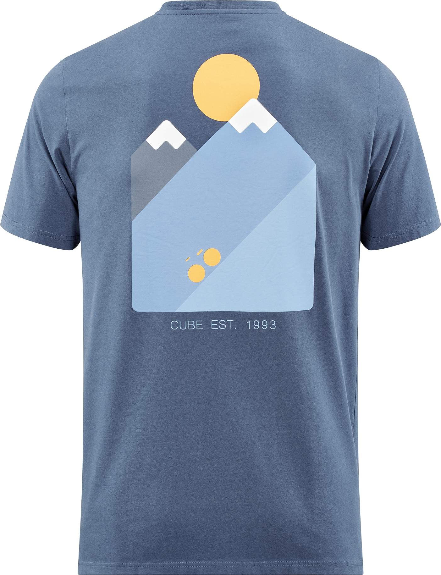 CUBE Organic T-Shirt Mountains Blue - Image 4
