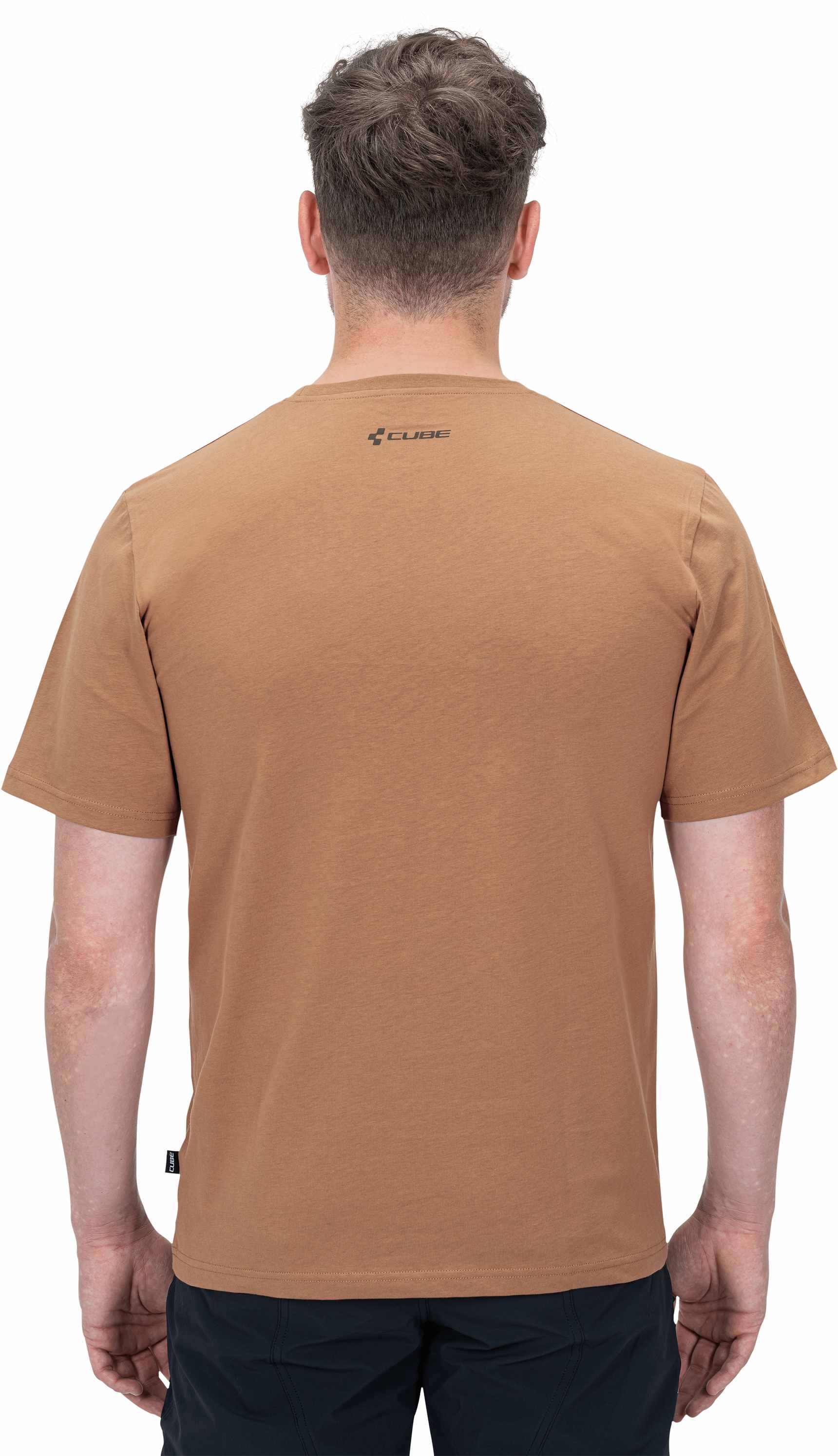 CUBE Organic T-Shirt Wheels & Mountains Brown - Image 2