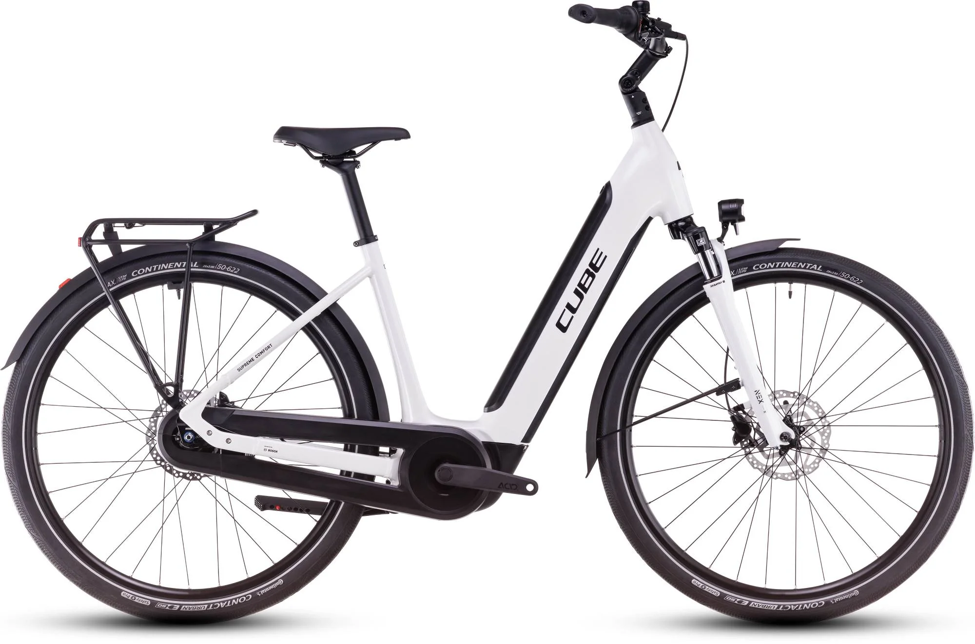 CUBE SUPREME HYBRID COMFORT ONE 500 METALLICWHITE/BLACK