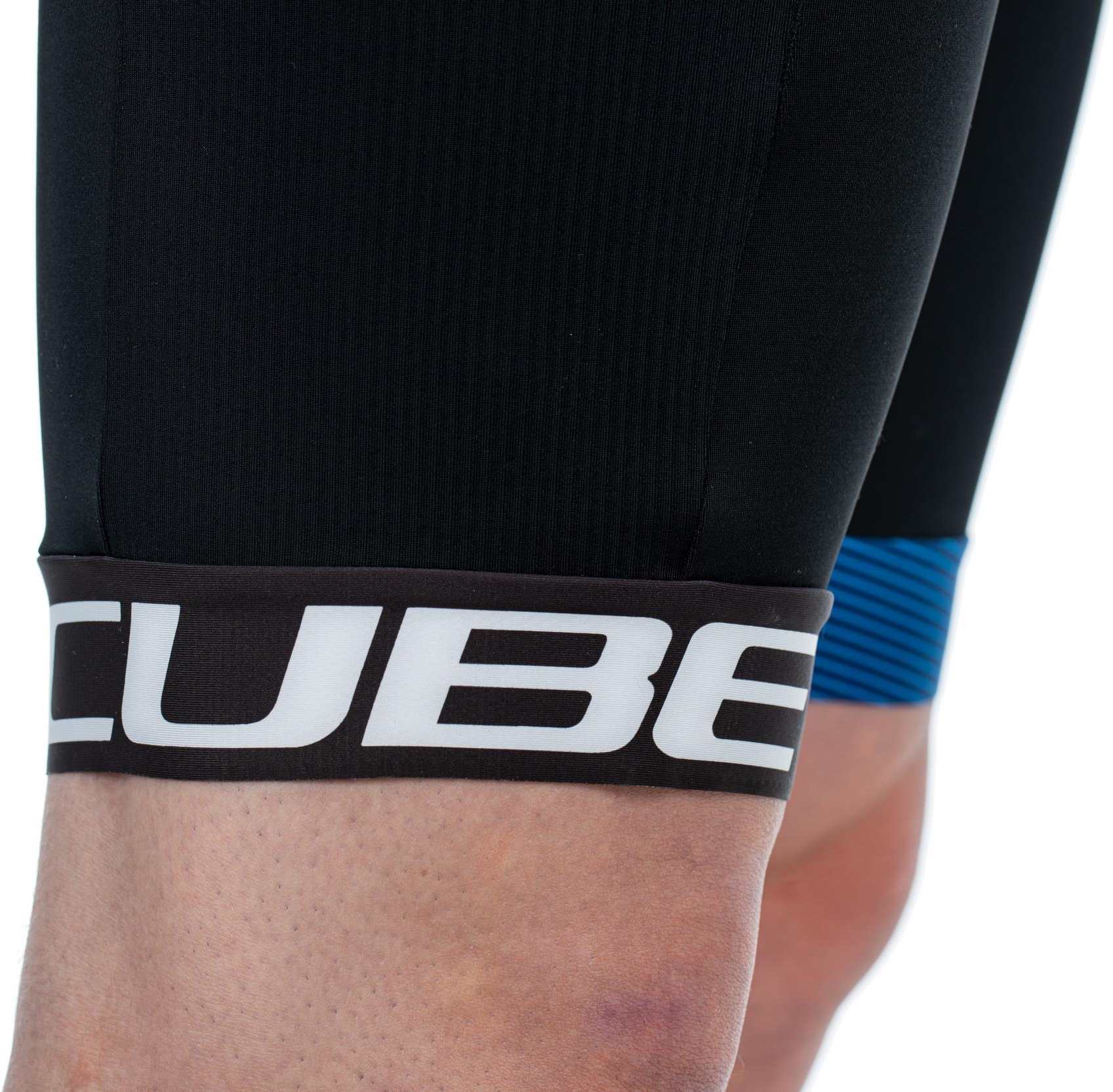 CUBE Teamline Bib Shorts Black/Blue - Image 4