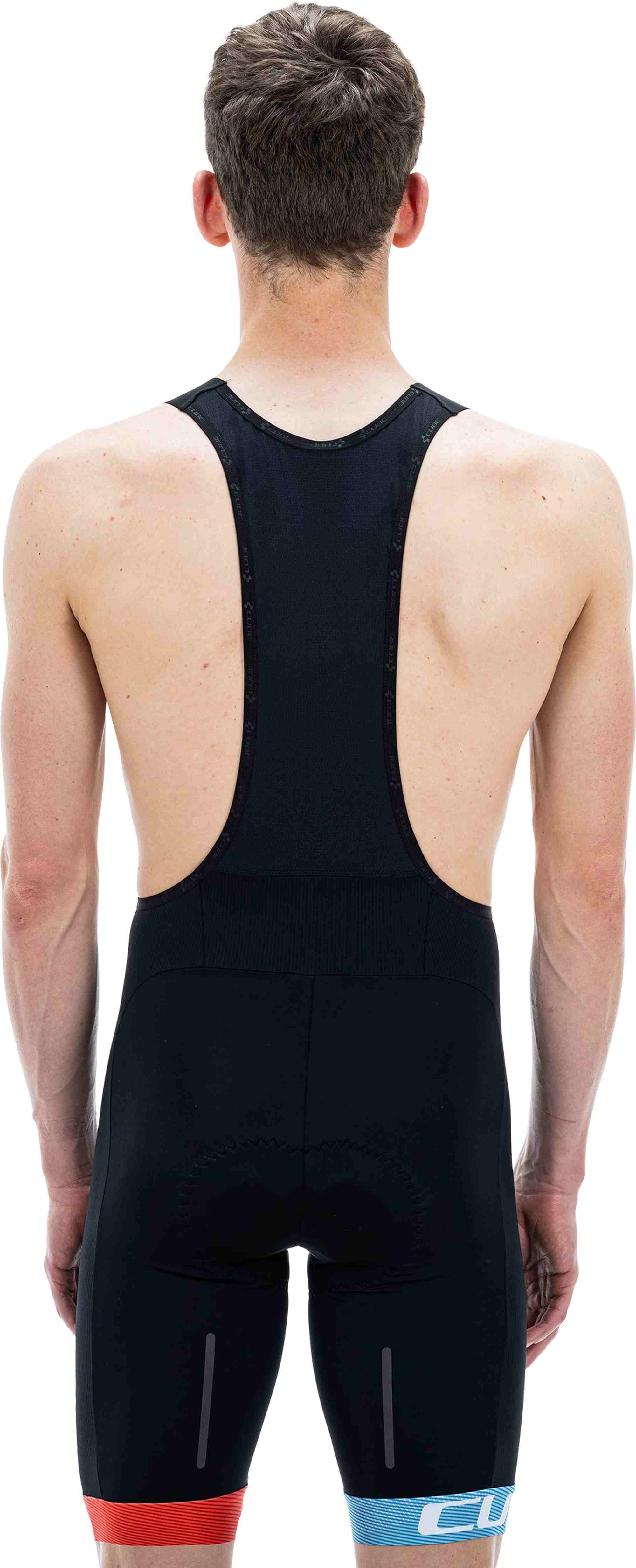 CUBE Teamline Bib Shorts Black/Blue/Red - Image 3