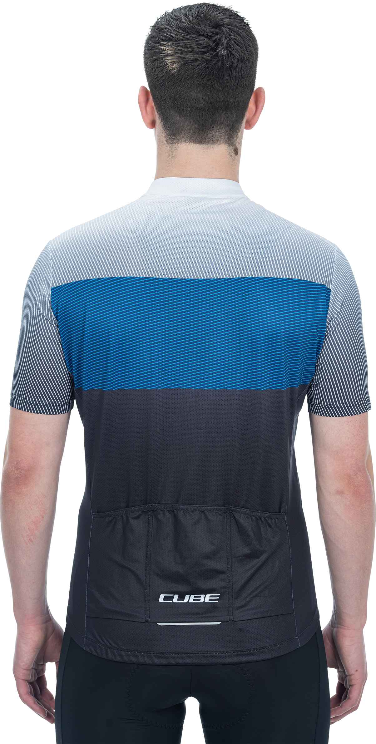 CUBE TEAMLINE JERSEY CMPT S/S BLACK/BLUE/GREY - Image 2