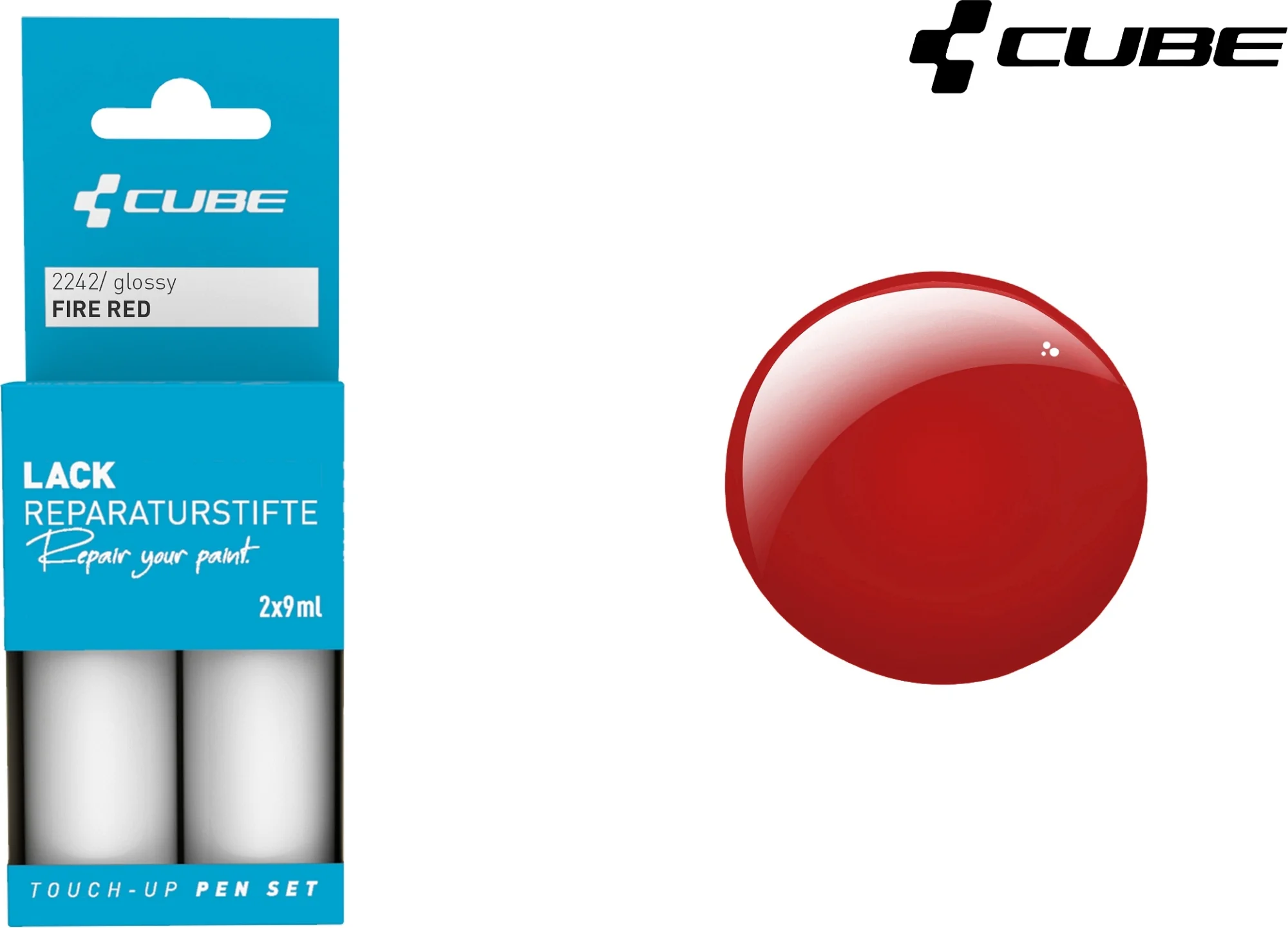CUBE Touch Up Pen Set Fire Red Glossy 2242