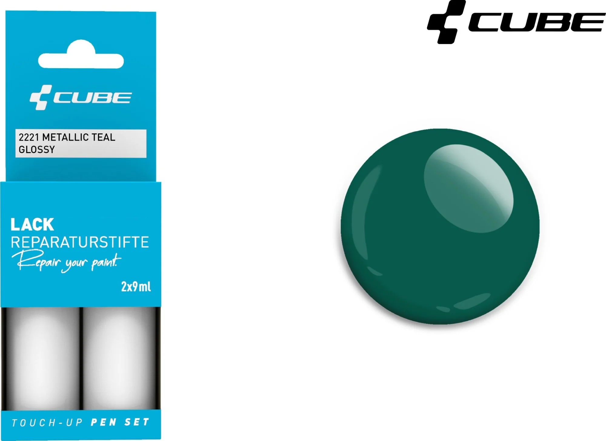 Cube Touch Up Pen Set Metallic Teal Glossy 2221