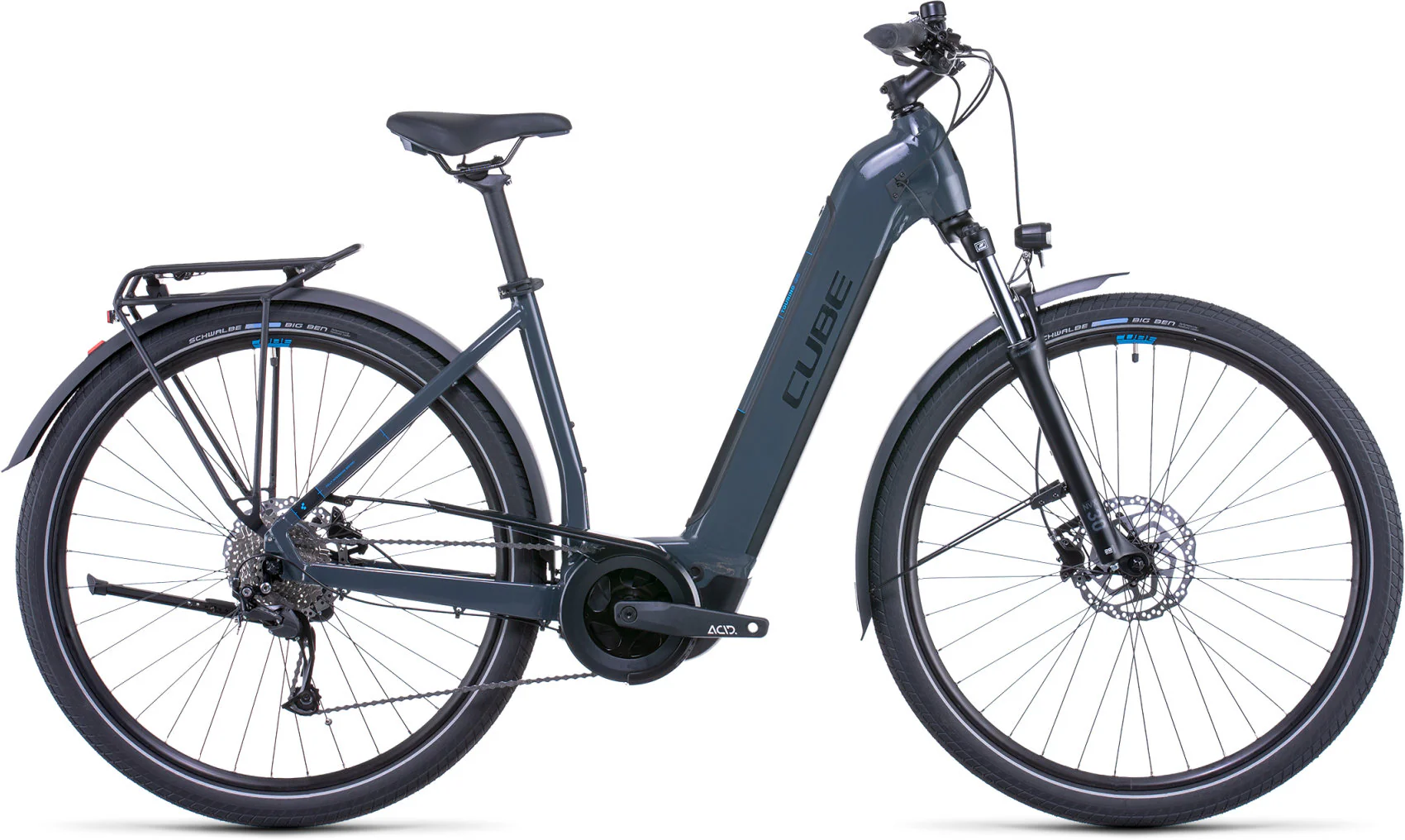 CUBE Touring Hybrid One 500 Grey/Blue 2022 - Image 2