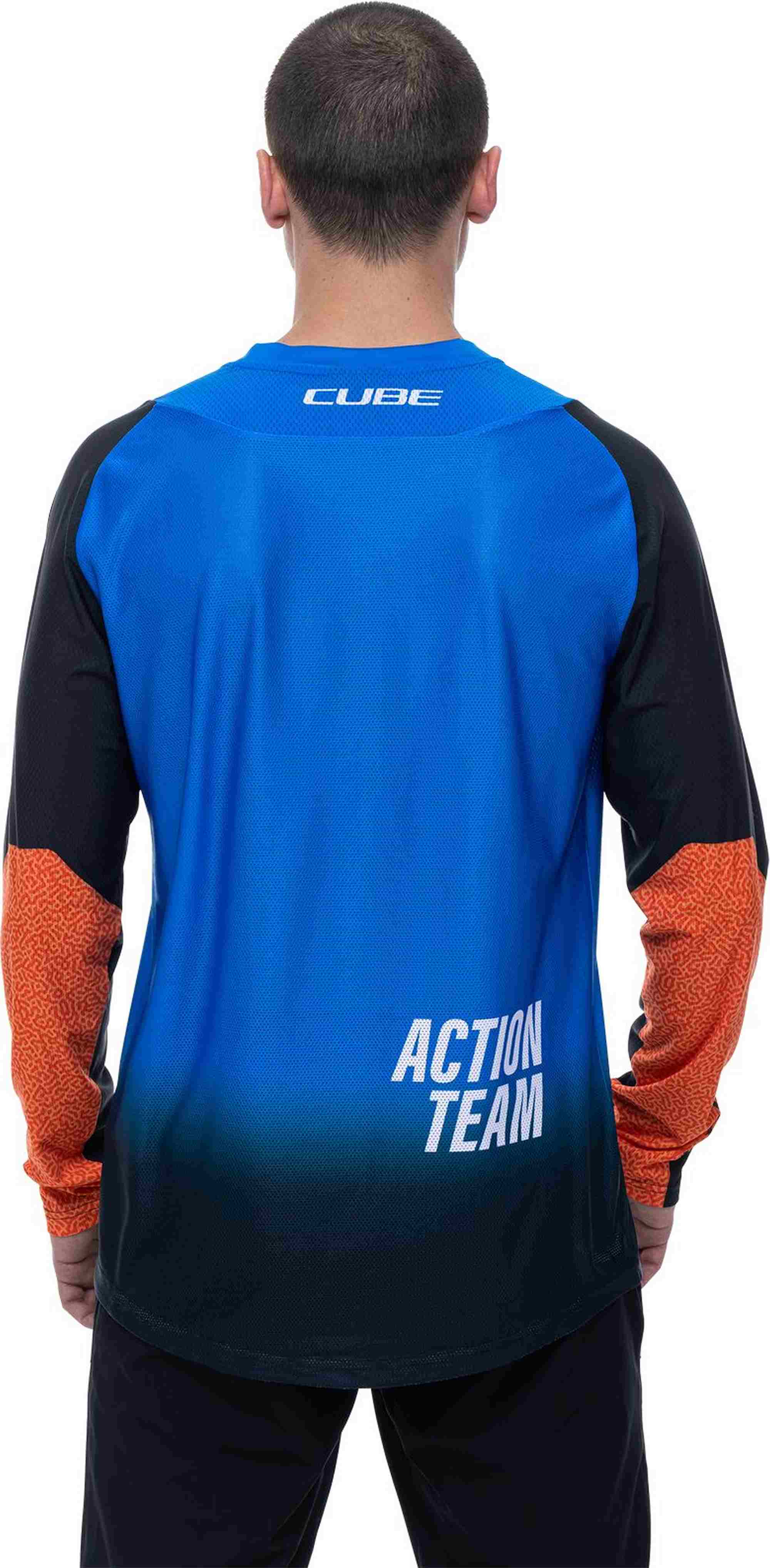 CUBE VERTEX ROUND NECK JERSEY X ACTIONTEAM L/S BLACK/BLUE - Image 2