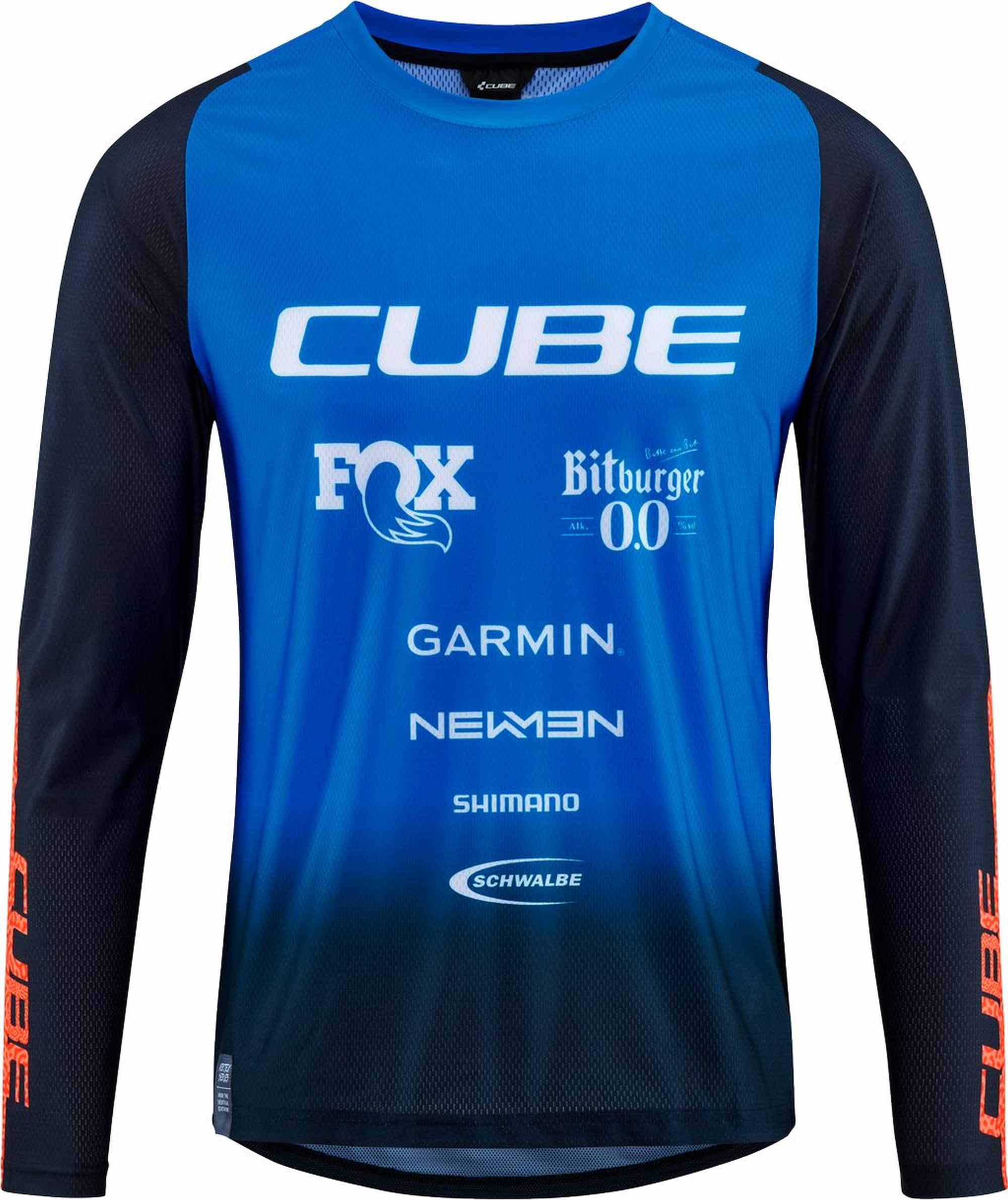 CUBE VERTEX ROUND NECK JERSEY X ACTIONTEAM L/S BLACK/BLUE - Image 3