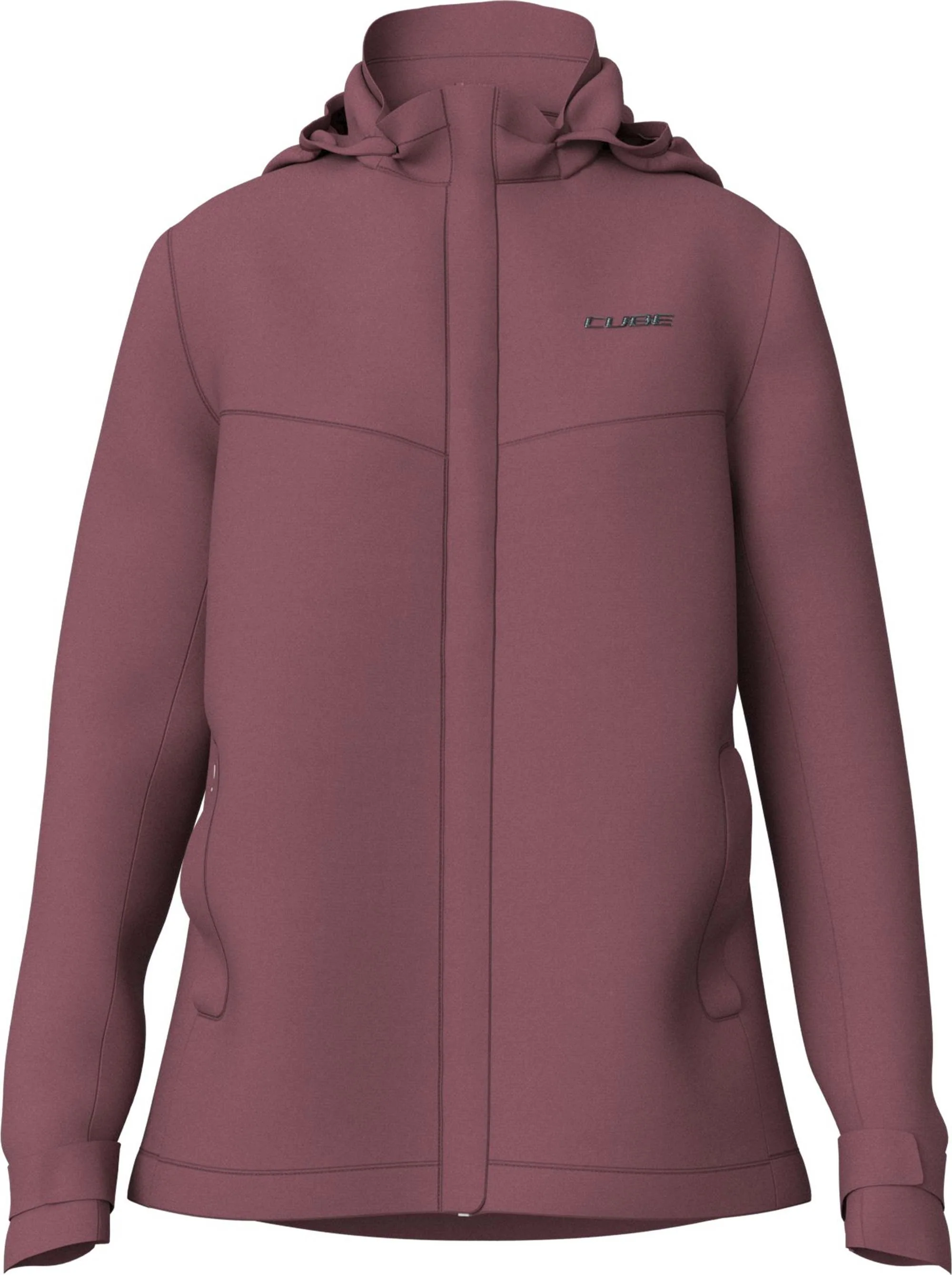 CUBE WS RAIN JACKET CMPT BORDEAUX
