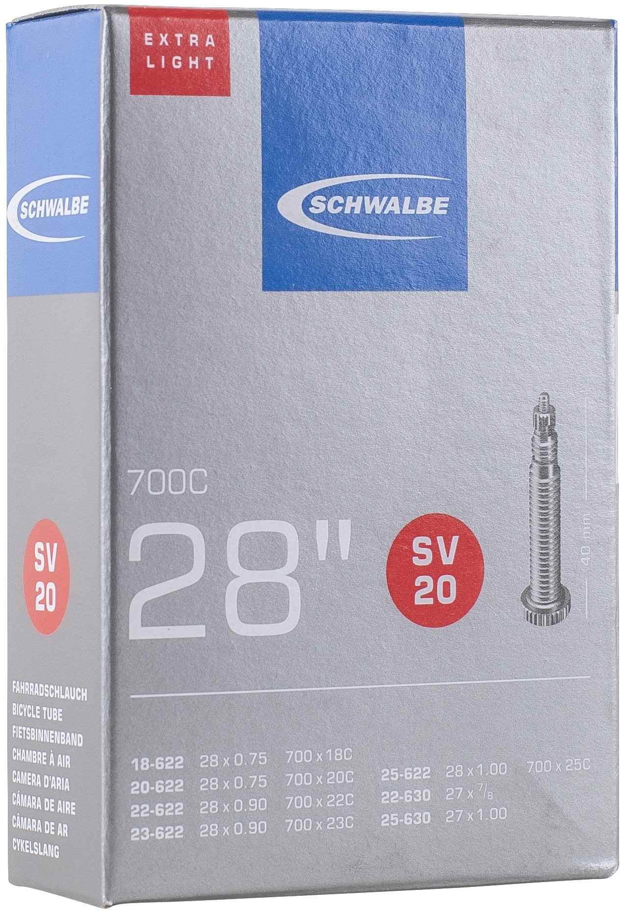Schwalbe Inner Tube Sv20 Xlight 700C 40Mm